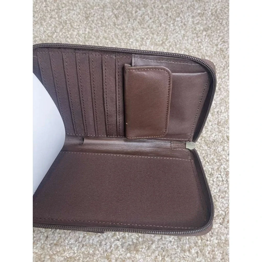 Leather Wallet & Organizer for Checks, Cash, Cards, IDs Unisex